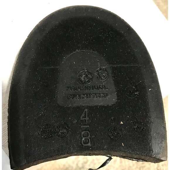 Vintage Hood Arrow Rubber Heels Size 10-11 Black New Old Stock - Picture 7 of 8
